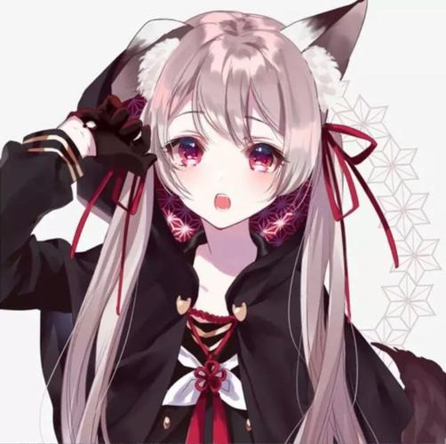 动漫少女头像 猫女 双马尾