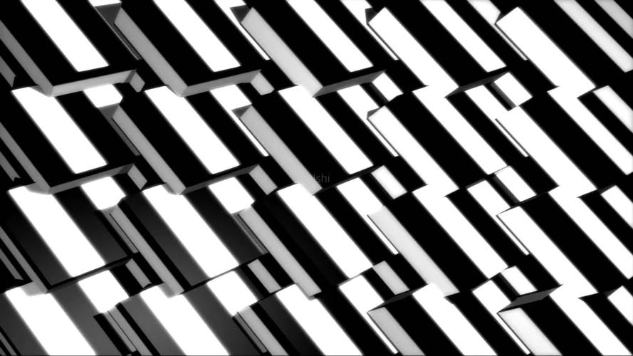裸眼3d 矩阵 黑白(高清) - 动感背景视频素材 - www.