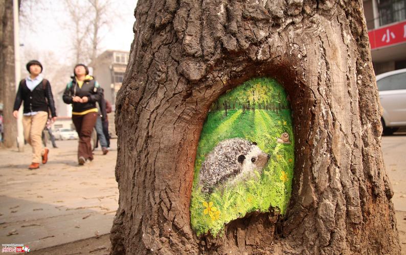 风景 王月-精美的树洞画 让人赏心悦目