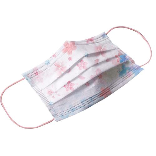 【舒梵】夏天成人印花口罩2-13岁卡通樱花粉色儿童口罩非医用一次性