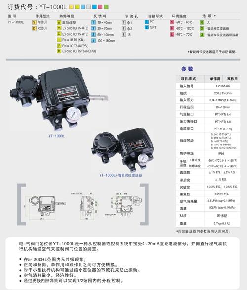 yt-1000l系列阀门定位器 的详细介绍
