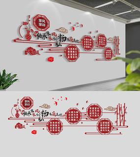 中式家风家训文化墙设计