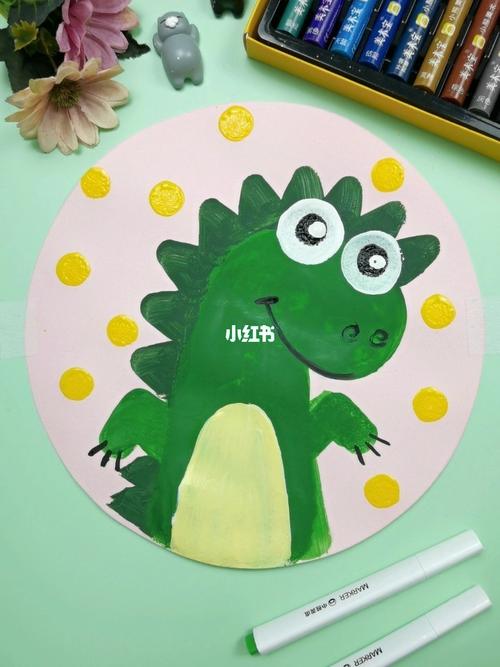 恐龙创意画_恐龙_创意画_幼儿园_儿童画_创意美术_兴趣爱好_绘画