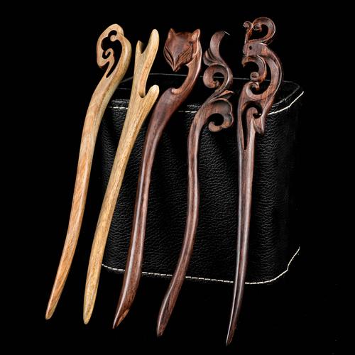 黑檀木发簪木簪子发钗日常简约现代古风百搭