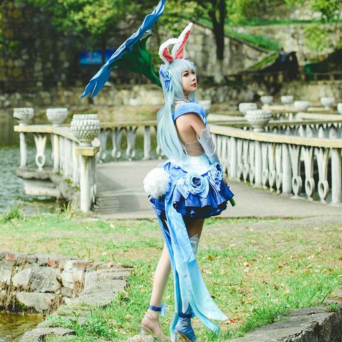cosplay公孙离 皮肤,cosplay公孙离 花间舞 王者农药荣耀cos服公孙离花间舞cosplay衣服假发全套