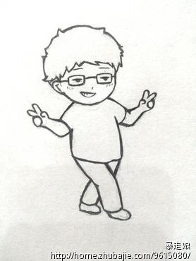 戴眼镜男士简笔画戴眼镜的小男孩简笔画彩色简笔画戴眼镜的小男孩