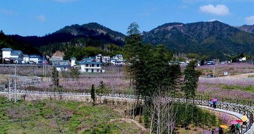 桂东县青竹村村民居住桃花源中