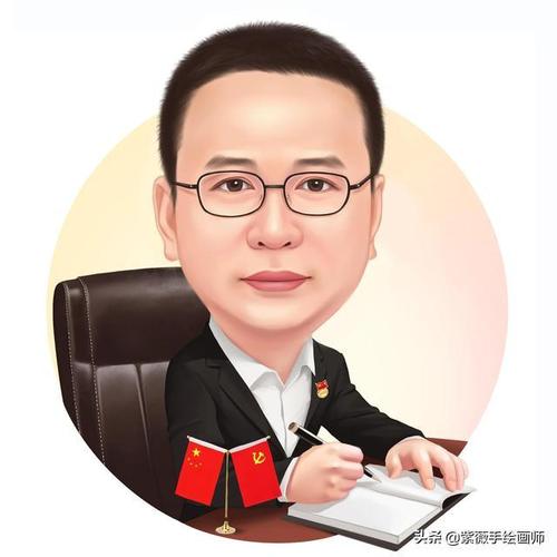 换一换你的头像吧领导气质手绘漫画头像商务有型气场十足