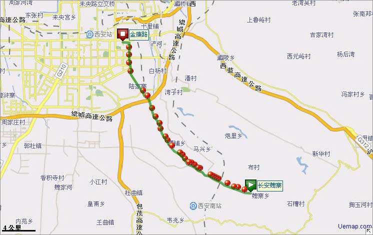 西安924路公交线路图