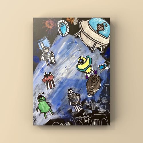 课程主题:神奇的太空 课程内容:1,了解相关的天文知识,运用卡通画的