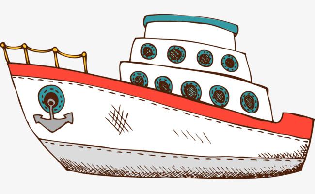 六一儿童节卡通红色豪华游艇船只装饰