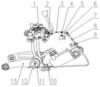 cn105052283a_拖拉机强压入土悬挂机构高低限位控制的柔性连接装置