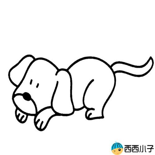 怎样画小狗简笔画