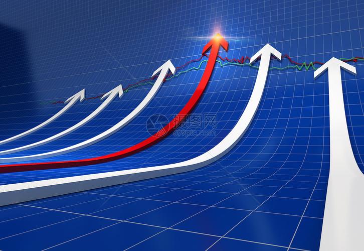 金融箭头股票背景