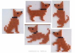 拼拼豆豆 动物作品 狗狗