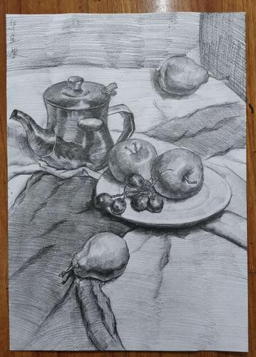 小高初中生素描班——几何石膏体静物(二)