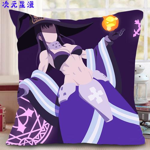 炎炎消防队周边抱枕森罗日下部环古达猫女修女动漫坐靠垫家居枕头