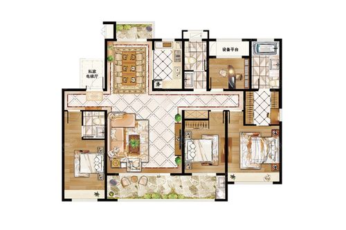 中南瑞马樾府170㎡洋房户型_中南瑞马樾府户型图-济宁