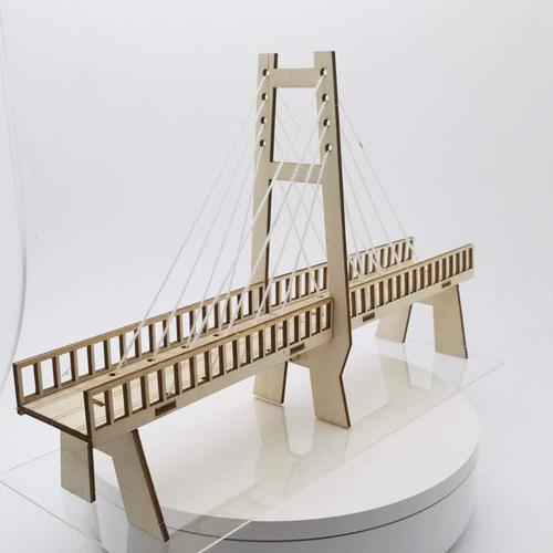 厂家直销小学科技小制作手工diy斜拉桥科学实验教学拼装模型玩具