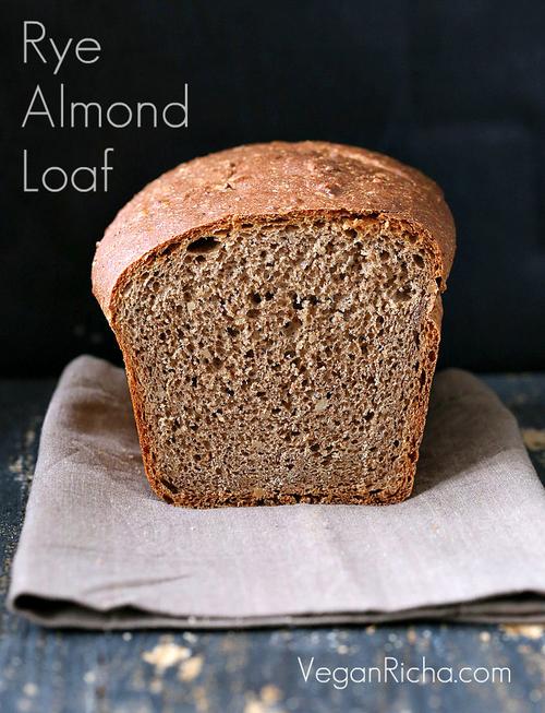 rye almond sandwich bread and burger buns. vegan recipe
