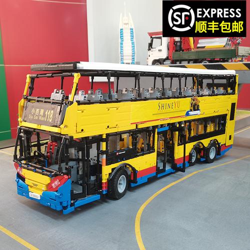 乐高双层巴士系列moc香港宇记公交车成年人高难度拼装积木模型