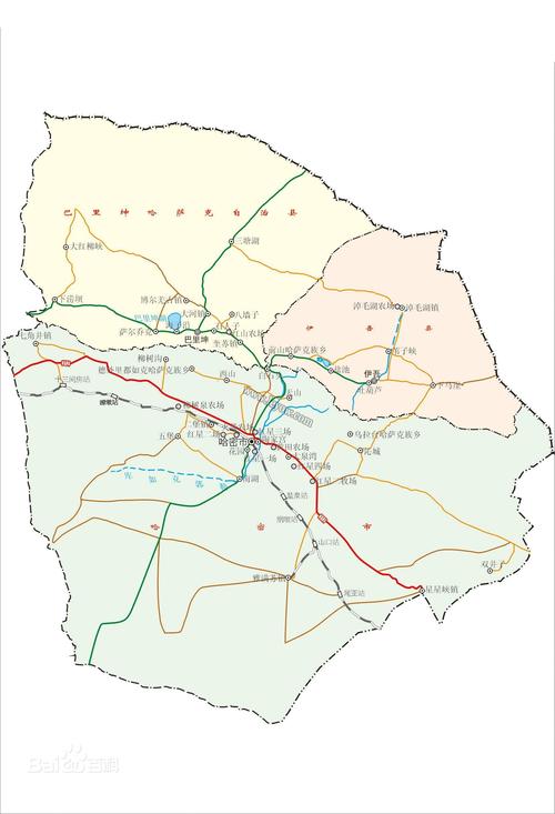 哪位英雄有哈密市的行政划分图,请救我一命吧!