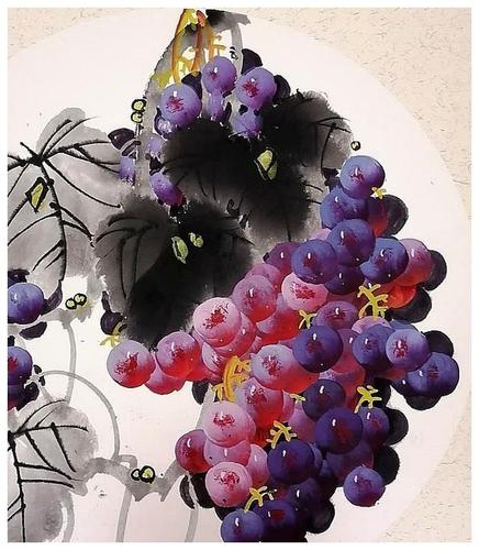 写意葡萄的挂霜表现手法,画师教你一招秘法
