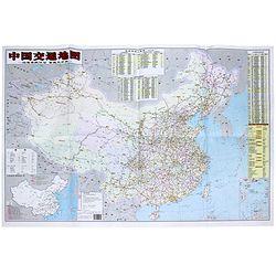 中国八区图 自驾导航伴侣 82x58厘米 全国高速公路网71118 高铁机场