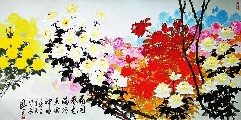 花开春色满清香245cm×120cm 罗国士作