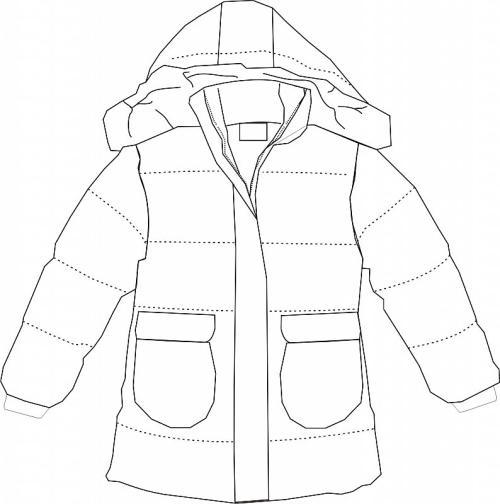 男童棉衣简笔画