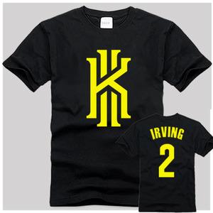 骑2号欧文全新标志球衣凯里詹姆斯篮球运动短袖t恤 印号训练服包