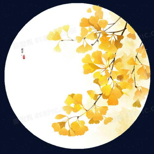 手绘叶松叶三叶草漂浮的银杏叶素材png黄色银杏叶png秋天黄色银杏叶