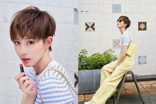 张钧甯超短发新造型,女星们的"超短发范本",个个都有