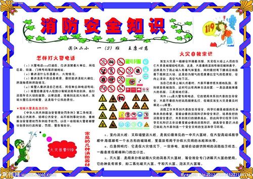 消防安全手抄报《消防安全知识》