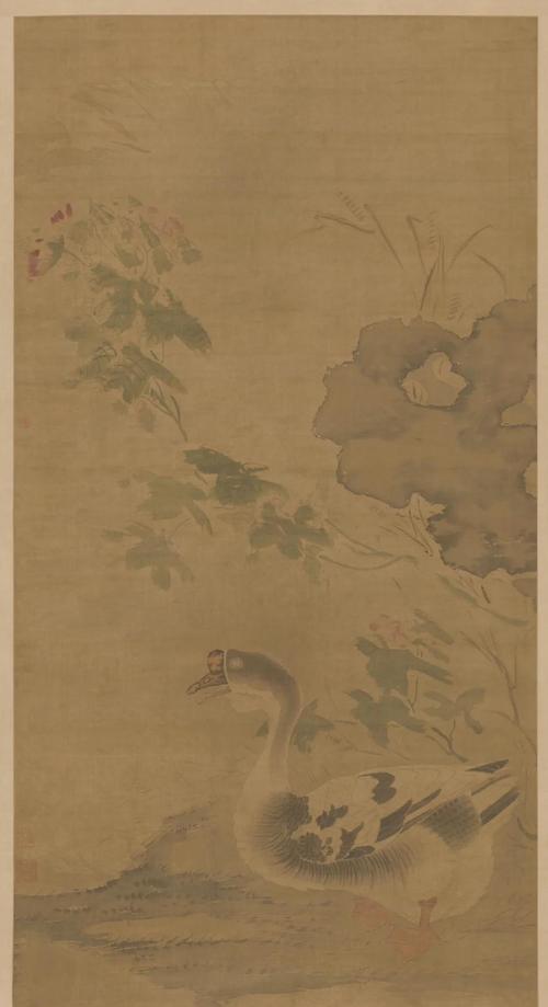 芙蓉鹅图赏析
