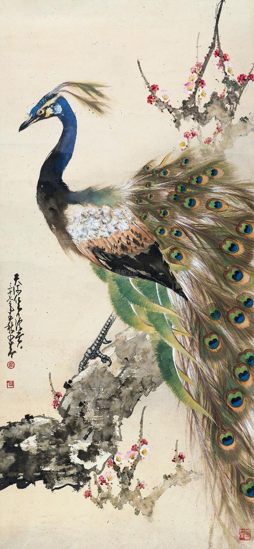 赵少昂(1905-1998) 孔雀