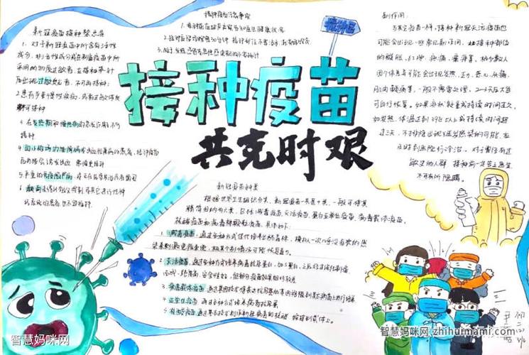 接种新冠疫苗共筑免疫长城手抄报