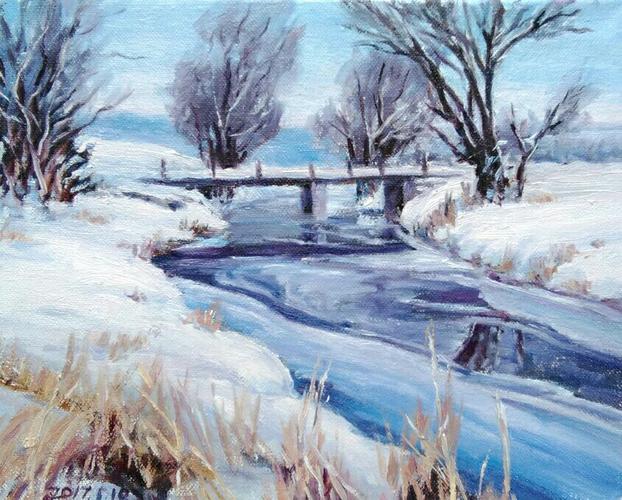 油画里的美丽雪景(一)