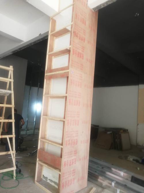 木工板包柱子,封石膏板