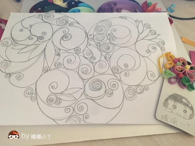 自知道了有种叫衍纸艺术的就深深的爱上了,从网上买了工具以后,做了