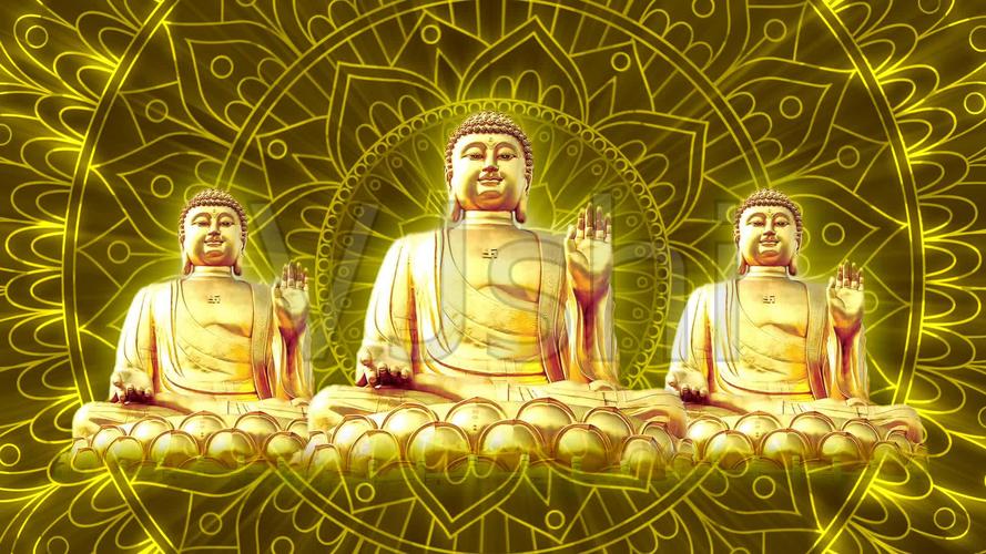 佛光普照,佛祖背景素材04_1920x1080_高清视频素材(:)