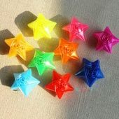 中粗低夜光叠编折星星 吸管折幸运星五角星星管子星星纸许愿瓶