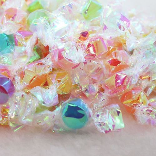 万圣节糖块 散装 多口味七彩糖果彩色小颗粒 综合果味