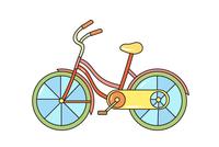 儿童自行车简笔画