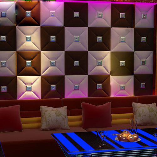 包厢软包背景墙电视墙皮雕欧式简约电视背景墙软包硬包 ktv 定制