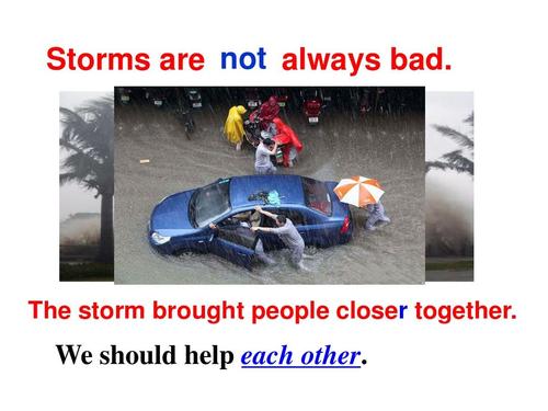 所有分类 初中教育 英语 初二英语 unit5(reading)the storm brought