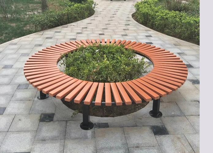 户外休闲椅广场休息围树椅,公园长椅,园林椅 塑木树围椅园形凳