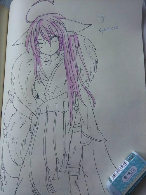 亲子简笔画之涂山雅雅电脑画