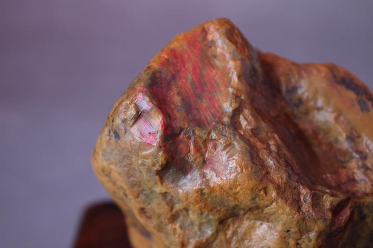 昌化田黄鸡血石原石摆件(wstj-45)