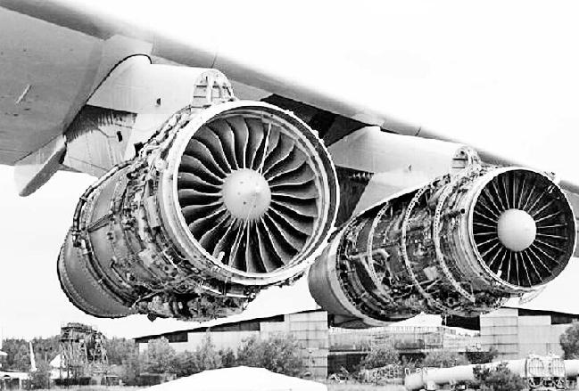俄罗斯伊尔-76运输机装备d-30kp3发动机.